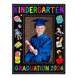 PETCEE Kindergarten Graduation Picture Frame 2024 Preschool Pre-K Graduation Picture Frame My First Graduation Photo Frame Gifts for Kids Children Boys Girls Students Daughter Son