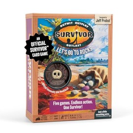 Exploding Kittens Survivor: Let’s Go to Rocks Game for Ages 8+, 2 to 6 Players, Strategy and Challenge Party Game with Rocks, Cards, and Immunity Necklace