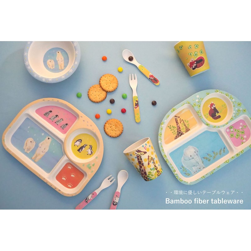 AQUA Miscellaneous Goods Bamboo Fiber Lunch Plate Aquarium