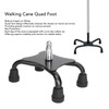 Walking Cane Quad Foot Stainless Steel High Stability Four Point