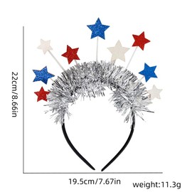 COLORFUL BLING Patriotic Head Boppers Headband 4th of July Independence Day Party Hair Accessories American Flag Decorations