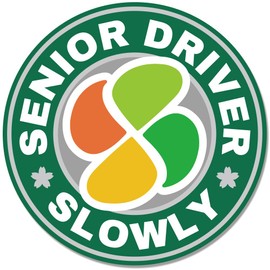 SEEK products Senior Citizen Mark, 1 Piece Magnet, Silver Mark, Momiji Mark, Made in Japan, Stylish, Gift, Car, Safe Driving, Slowly, 4.7 inches (12 cm) (Green)