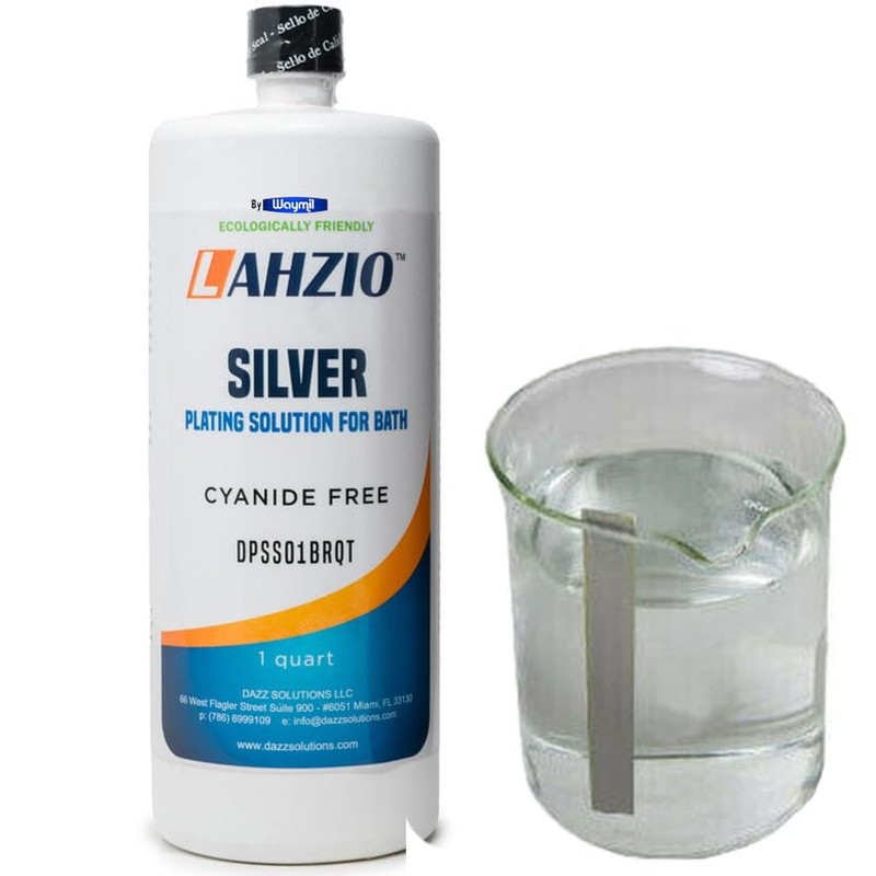 Waymil LAHZIO Ready-to-Use Silver Plating Solution for Bath Plating 1