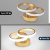 EIDISUNY LED Ceiling Light Modern Ceiling Lamp Silver Round Simple