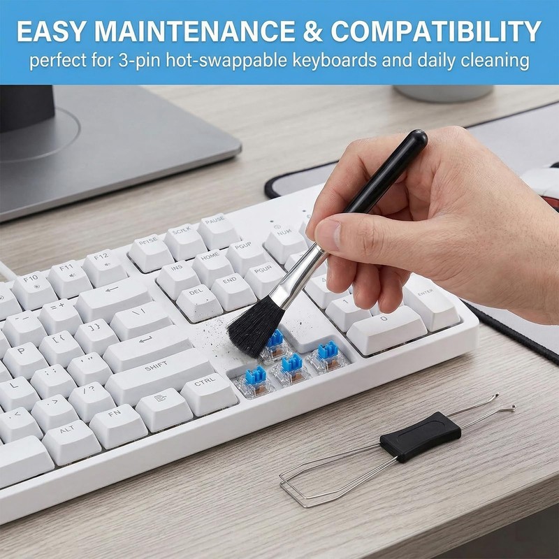 gblckadof 50Pcs Mechanical Keyboard Switches, 3 Pin Clicky