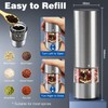 Rechargeable Electric Salt and Pepper Grinder Set - Stainless Steel,
