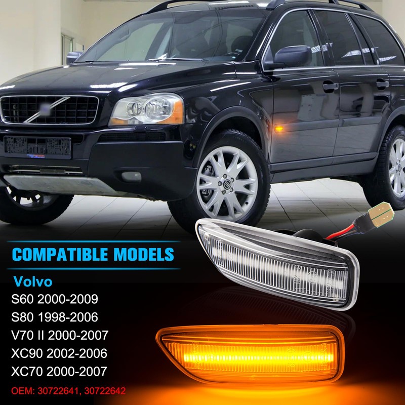 POPMOTORZ LED Side Indicator Indicator for S60 S80 V70 II
