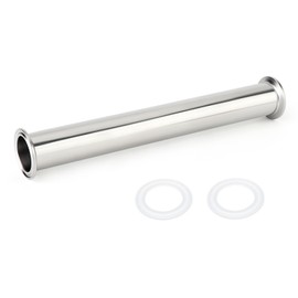 TAISHER 1PCS 304 Stainless Steel 2" Tri Clamp 64MM Ferrule Flange Sanitary Spool Tube Seamless Round Tubing with 2PCS Washers (12" Length/305MM)