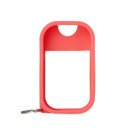 Touchland Hand Sanitizer Mist Case 1FL. OZ., Protective and Stylish Hand Sanitizer Spray Accessory, Silicone Case with Keyring, Candy Red