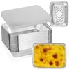 50Pcs Disposable Aluminum Foil Pans with Lids, 100ml Aluminum Foil