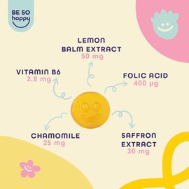 Gummies | with Saffron, Lemon Balm, Chamomile and Vitamin B6 | 60 Gummies | Vegan, Gluten and Lactose Free