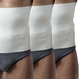 Beman 5052 [Pack of 3] Bancera Wool and Cotton on Skin Men Women Compression Thermal Belt Elastic Lumbar Support Anti-Allergic Back Support (Tg.4)