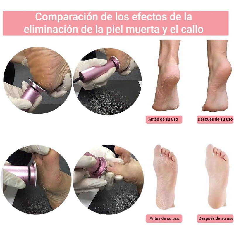 Lima para Pies,con Velocidad Regulable y 60 Discos de Papel
