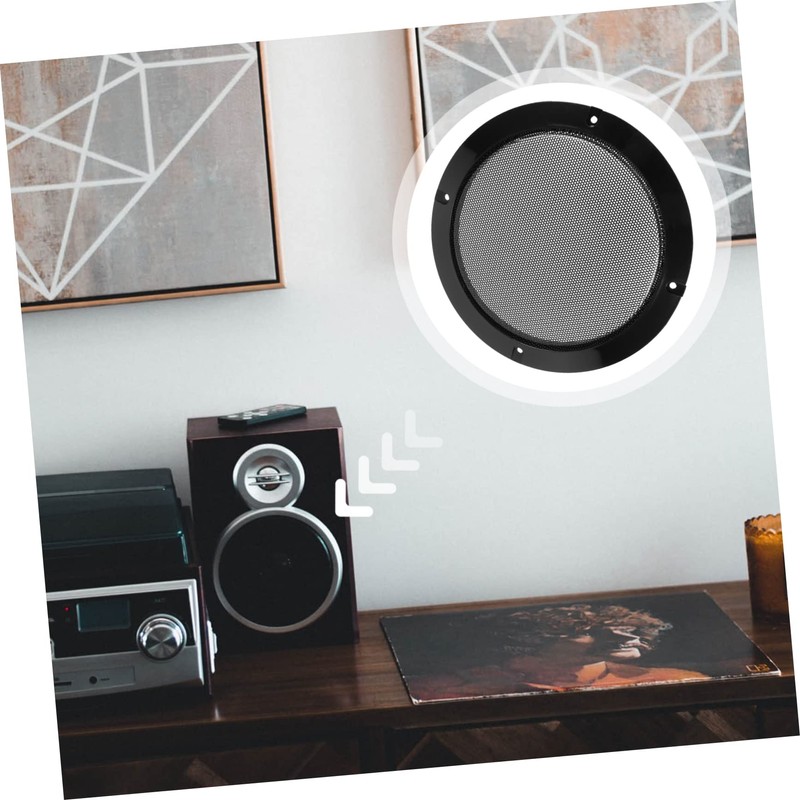 jojofuny 2pcs Speaker Mesh Grille Protector Decorative Circle Horn Guard