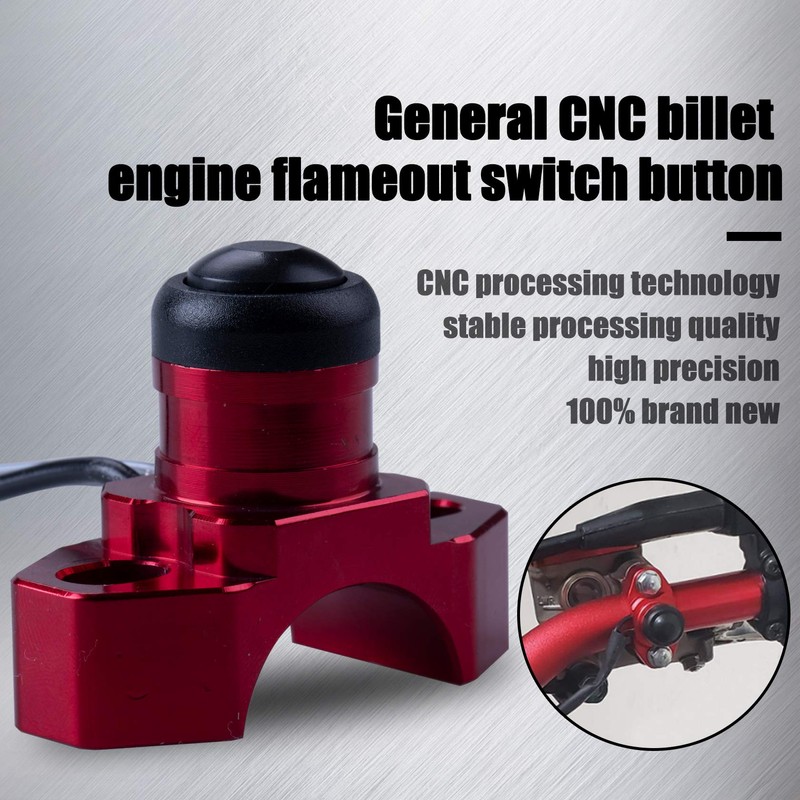 ORAEVY CNC Universal Motorcycle Engine Stop Start Kill Switch Button