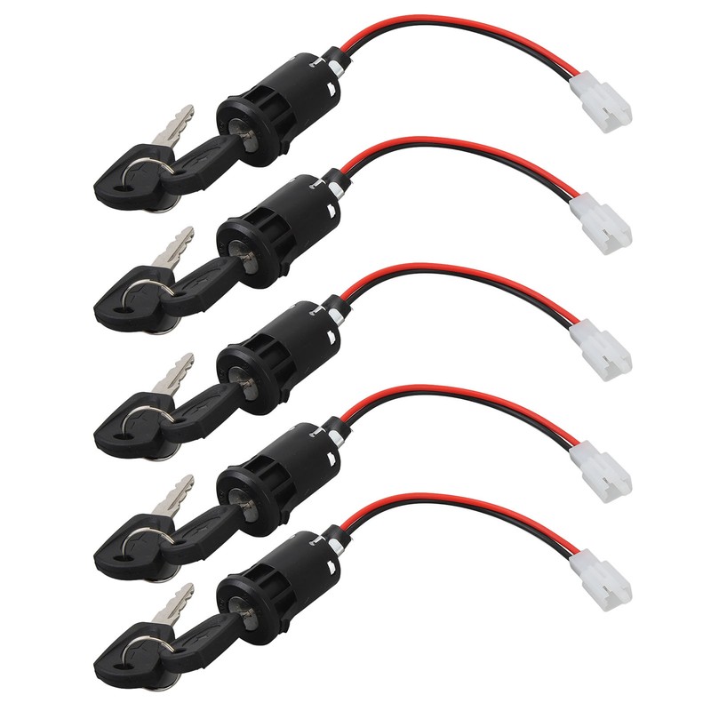 5PCS Motorcycle Ignition Switch with 10PCS Keys Short Wire Engine