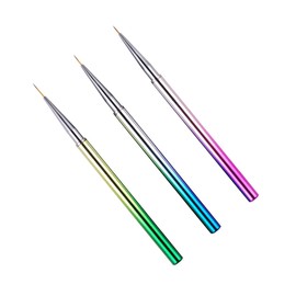 FRCOLOR 3pcs Nail Art Brush Ultra Thin Tip Painting Pens for DIY Nail Designs Convenient and Durable for Fine Details Lines Flowers Patterns