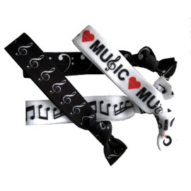 8 Piece Music Hair Elastic Set - Accessories for Musicians, Women, Girls, Teachers, Duet Partners, Band Classmates, Music and Singing Classmates and Friends -MADE in the USA