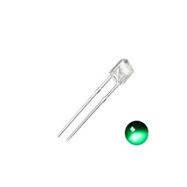 100 Pieces 2 x 5 x 7 mm Transparent Square 5 Colours LED Light-Emitting Diode White Yellow Red Green Blue Electronic for Science Projects, Schools and DIY Projects