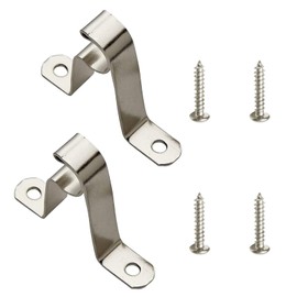 YingEnter 7/16” Cafe Rod Brackets,Set of 2 Curtain Rod Brackets for mounting a Curtain Rod to The Wall,Nickel