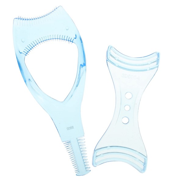 PACKOVE 2pcs Eyelash Comb and Eyeliner Stencil Eye Contour Makeup