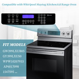 W10207933 Membrane Switch Touch Pad - OEM Compatible with Whirlpool Maytag KitchenAid Ranges, Replacement for WPW10207933 AP6017098 1547595 7450P117-60 GW399LXUS0 PS11750393