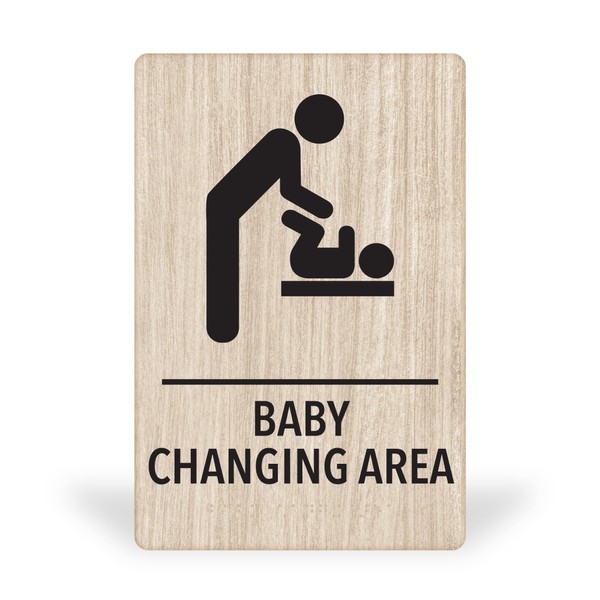 ADA Braille Office Sign - Light Wood Grain with Black