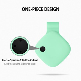 Geiomoo Silicone Case for Tile Mate 2024, 2022, 2020 Tracker, Soft Flexible Scratch Resistant Protective Cover with Carabiner (Teal)