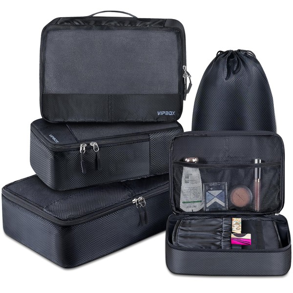 Vipbox 5 Set Packing Cubes Travel for Luggage Durable Suitcases