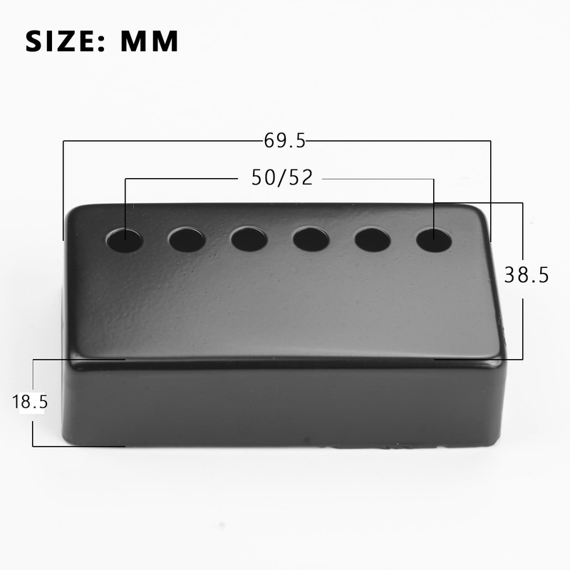 DIAO79NI 2Pcs Guitar Humbucker Covers, 50/52mm Pickup Covers Set for