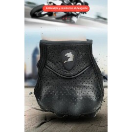 Guantes para Moto | 100% Piel de Cabra | Transpirables + Resistentes | Diseño Ergonómico | Protección + Estilo | Talla Universal