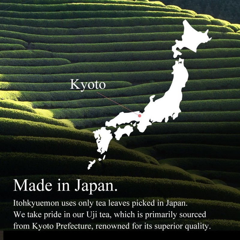 JAPAN ITOHKYUEMON Uji Matcha Ichibancha Powder Uji Midori/Seijunomori/Tenjo/Ujimidori/Hokyu- 0.044lb（20g） (Grade1：Ujimidori20)