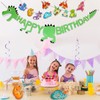 2 Pcs Dinosaur Birthday Decorations, Background Layout Birthday Banner, Dinosaur