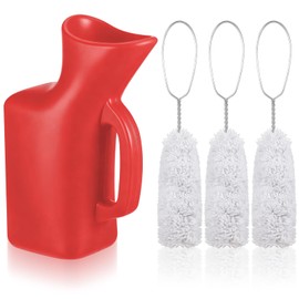 Angled Tire Lube Bucket Kit Ultra Durable with Lube Swabs 11.6" Length and 0.26 US Gallon (1L) Bottle for Center Post Changers Universal for Car Truck Tire Mounting Lubrication(4 Pcs,Red)