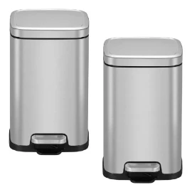 EKO SENSIBLE ECO LIVING 2 Bote De Basura Acero Inoxidable Apertura Con Pedal 12 Ltrs