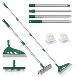 Magic Air Silicone Broom Sweeper, Multifunction Silicone Broom, Household Squeegee Broom for Floor Cleaning, Bathroom, pet Hair, Dog Broom Brush Set Green