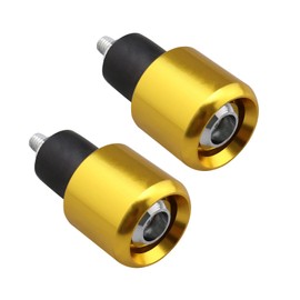 Be In Your Mind 2Pcs 7/8 Inch 22mm Motorcycle Handlebar Ends Plug Aluminum Alloy Motorbike Handlebar Ends Plug Handle Bar End Plug for 22mm Diameter Handlebar Gold