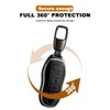 Leather Key Fob Cover Compatible with Boxster Cayenne Panamera Cayman