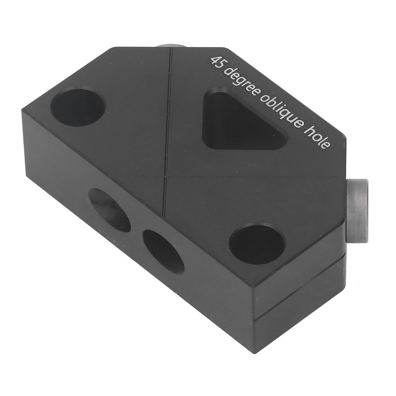 Woodworking Inclined Hole Fixture Black Aluminum Alloy 45 Degree Angle