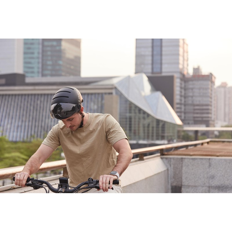 LIVAL L23_Smarter City Helmet with Visor in Black_M_54-58 cm