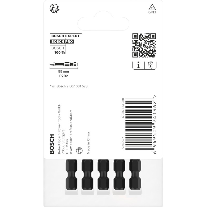 Bosch 5x PRO P2R2 Impact Bit (125 x 75 mm,