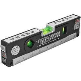 NTEK Multipurpose Spirit Level, Tape Measure DIY Spirit Level, Level Line Laser, 8 Feet Measuring Tape, Laser Level for Picture Hanging, Woodworking Level Measuring Alignment Guide Tool (Level PRO 4)