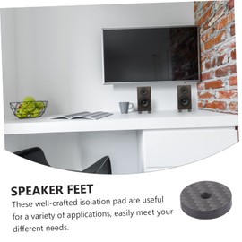 Gatuida 16pcs Carbon Fiber Speaker Isolation Pads Shockproof Speaker Feet Mats for Amplifiers and Turntables Minimizing Base for Enhanced Audio Performance