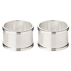 Edzard Round Silver-plated Napkin Rings, Diameter 4 cm, Set of 2