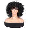 Afro Curly Wig with Bangs Short Kinky Curly Wig For