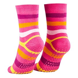 Piarini 2 Pairs Children's Stopper Socks ABS Socks – Non-Slip Socks with Cotton Knobs – Boys Girls Curly - 31-34