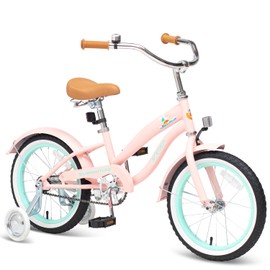 ACEGER Girls Beach Cruiser Bike for Kids 5-13 Years Old, 16" 18" 20" 24" Single Speed Kids Bicycle Included Coaster Brake, Front and Rear Reflectors, 24" 7 Speeds with Dual Brakes