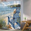 Vengaot Summer Beach Coastal Shower Curtain 72Wx72L Inch Blue Sea
