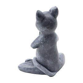 Hsthe Sea Meditating Yoga Cat Figurine Resin Buddha Statue Cat Decorative Collectible For Home Garden Decoration