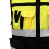 Reflective Safety Vest High Visibility Zipper Front Soft Collar Security